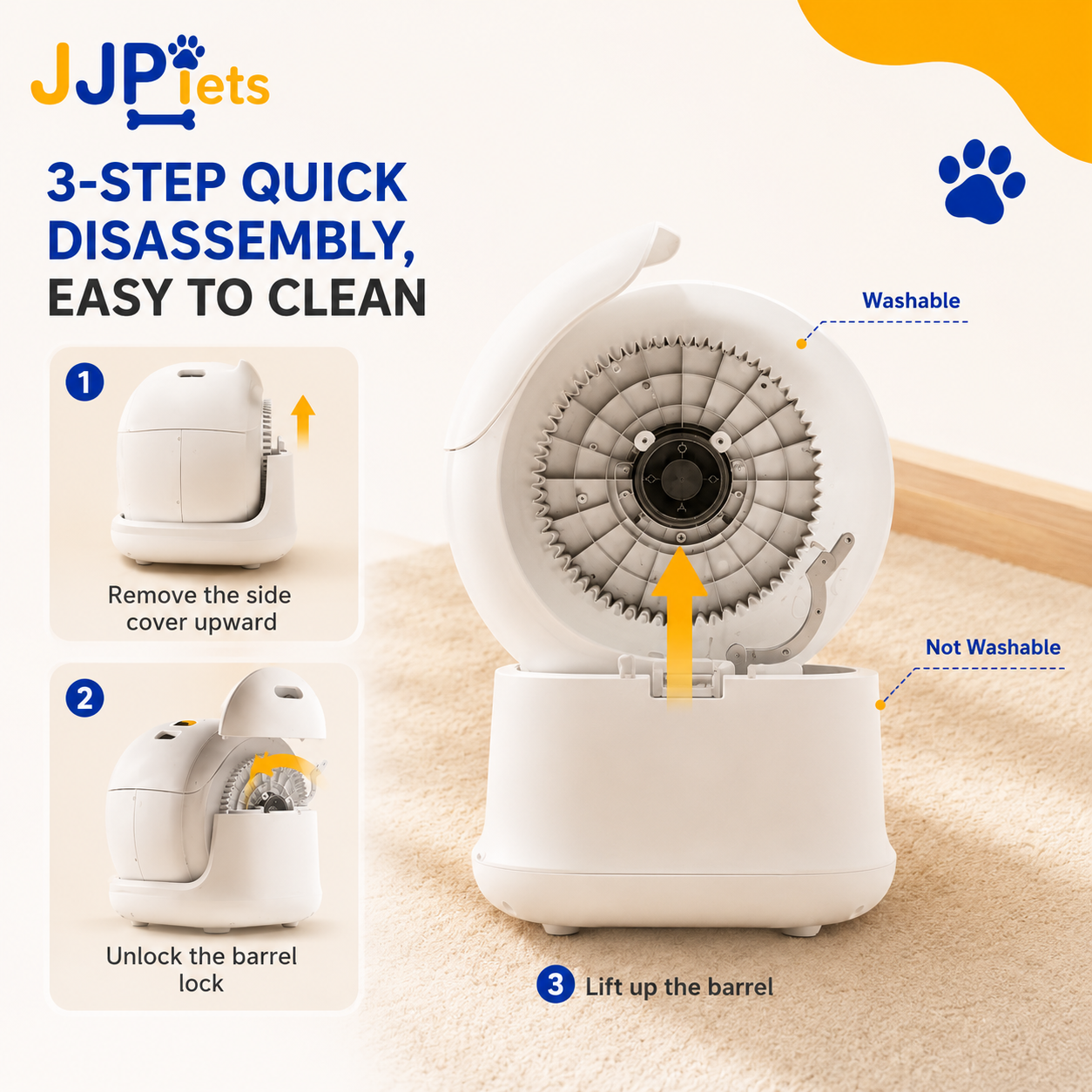 Premium Enclosed Stainless Steel Litter Box