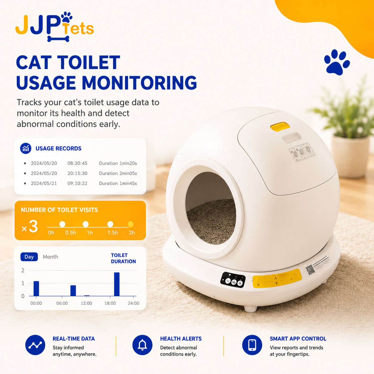 Premium Enclosed Stainless Steel Litter Box