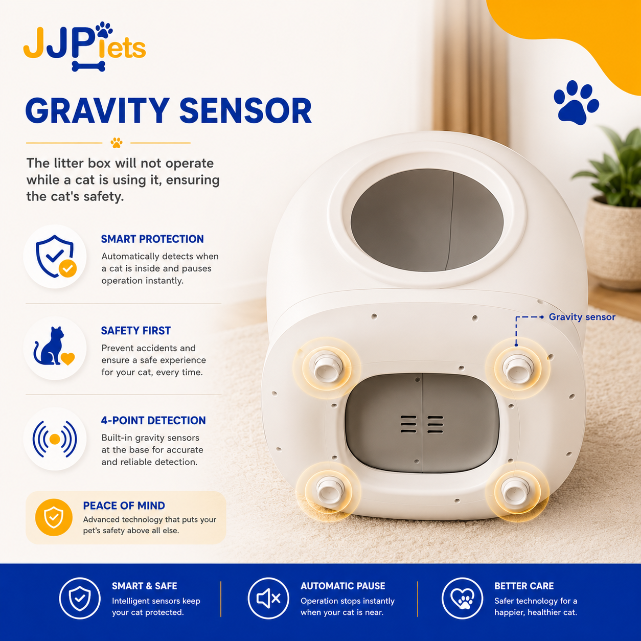 Premium Enclosed Stainless Steel Litter Box