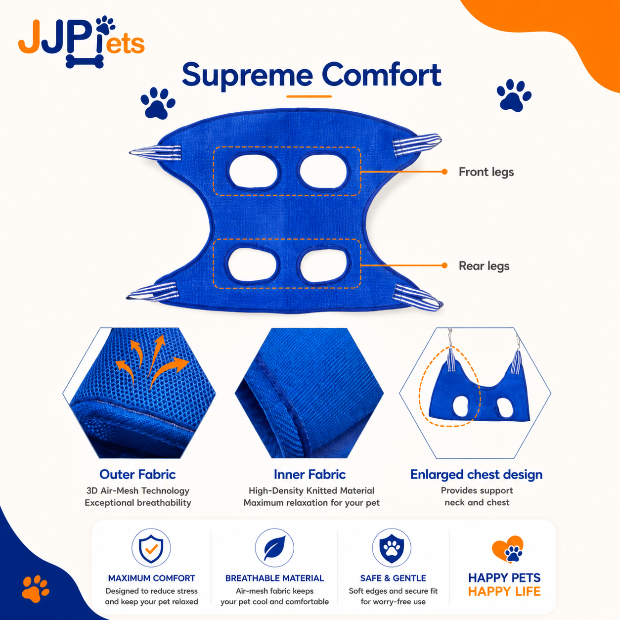 Cat Grooming Restraint Bag with Hammock