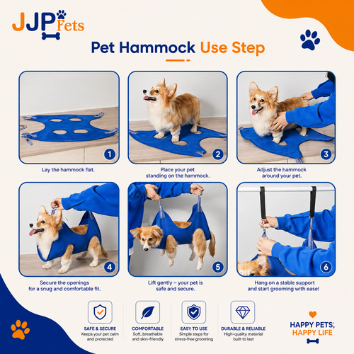 Cat Grooming Restraint Bag with Hammock