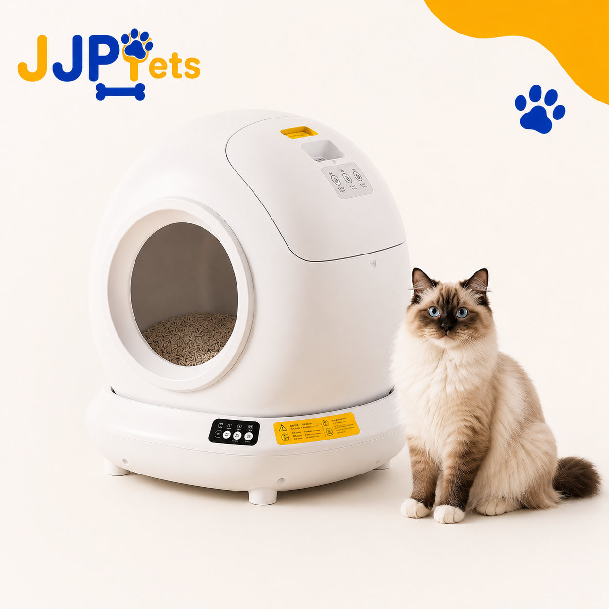 Premium Enclosed Stainless Steel Litter Box