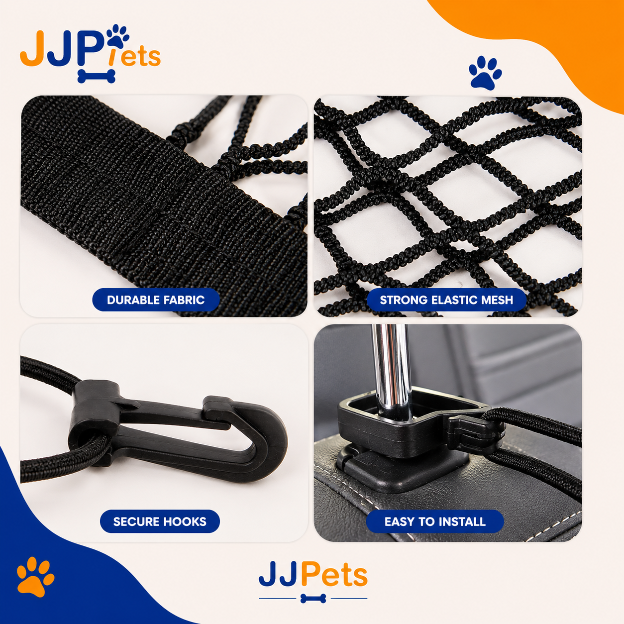 Premium Pet Car Safety Net Barrier